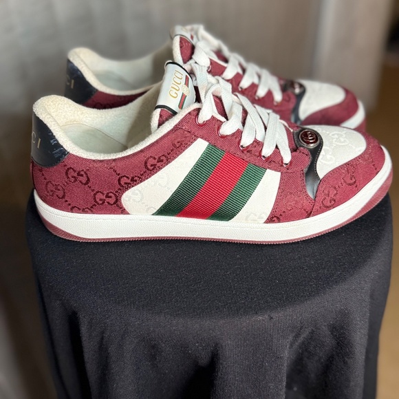 Red Gucci sneaker /Red Gucci screener sneaker - Picture 2 of 10